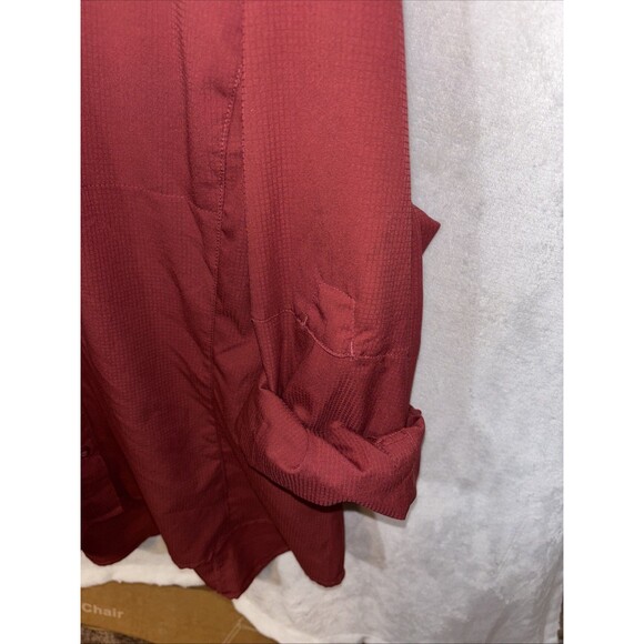Columbia Shirt Mens XXL Button Up Navy Blue & Maroon Omni Shade Vented Lot Of 2 - Picture 10 of 12